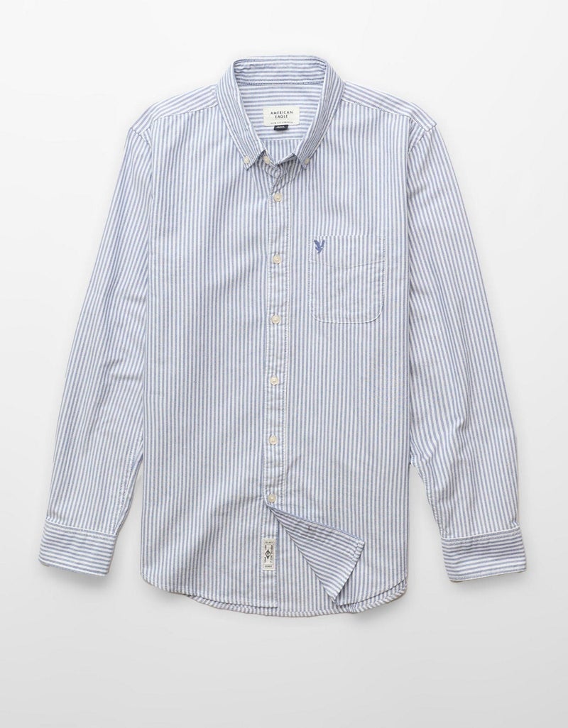 American Eagle AE Slim Fit Everyday Oxford Button-Up Shirt - Image 3