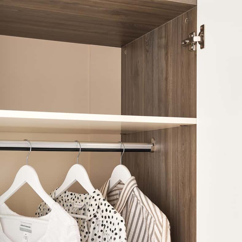 Pan Home خزانة بيضاء بـ 6 أبواب مع مرآة - Image 5