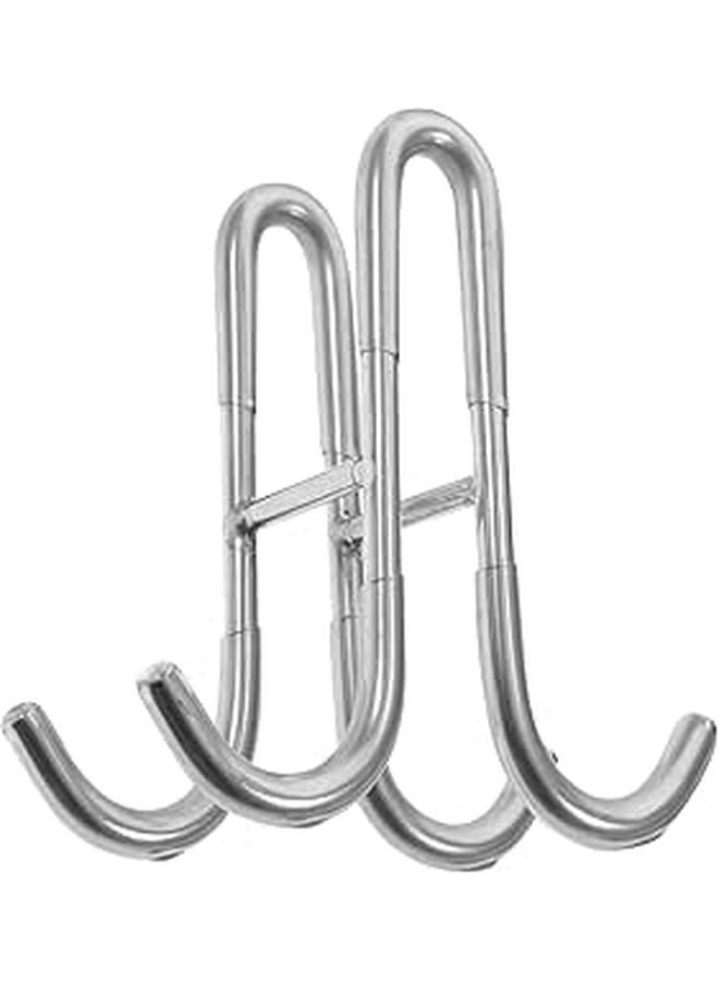 304 Stainless Steel Shower Hooks 4pcs Double Sided No Installation Towel Robe Holder - Image 1