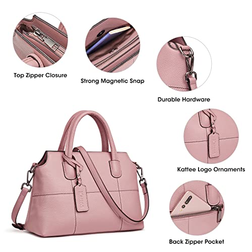 Kattee Genuine Leather Handbags for Women, Soft Hobo Satchel Shoulder Crossbody Bags Ladies Purses - Image 5
