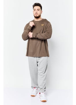 Reebok Men Sportswear Fit Long Sleeve Outdoor T-shirt, Dark Grey  - Image 3
