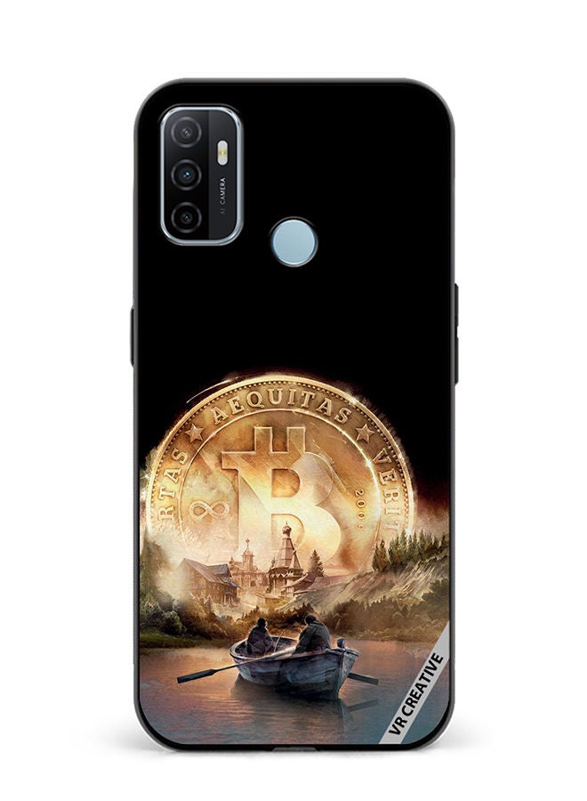 VR CREATIVE Protective Case Cover For Oppo A53 River Of Bitcoin Design Multicolour - Image 1
