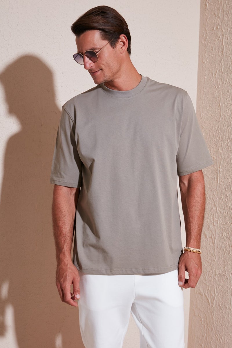 Buratti Cotton Oversize Crew Neck Basic T Shirt Men's T Shirt 5902365  - Image 1
