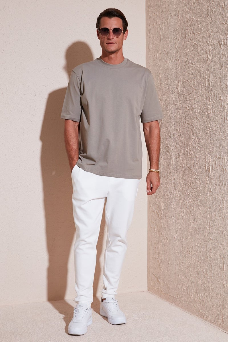 Buratti Cotton Oversize Crew Neck Basic T Shirt Men's T Shirt 5902365  - Image 2