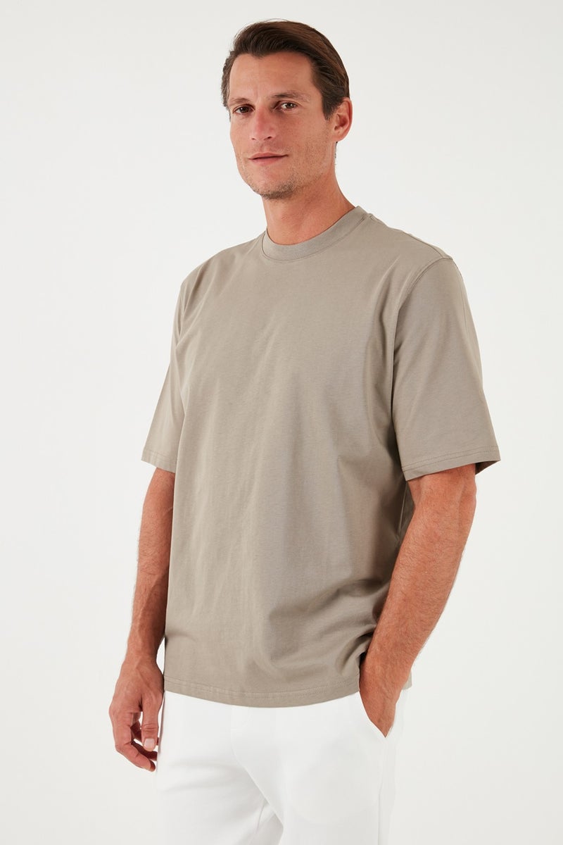 Buratti Cotton Oversize Crew Neck Basic T Shirt Men's T Shirt 5902365  - Image 3