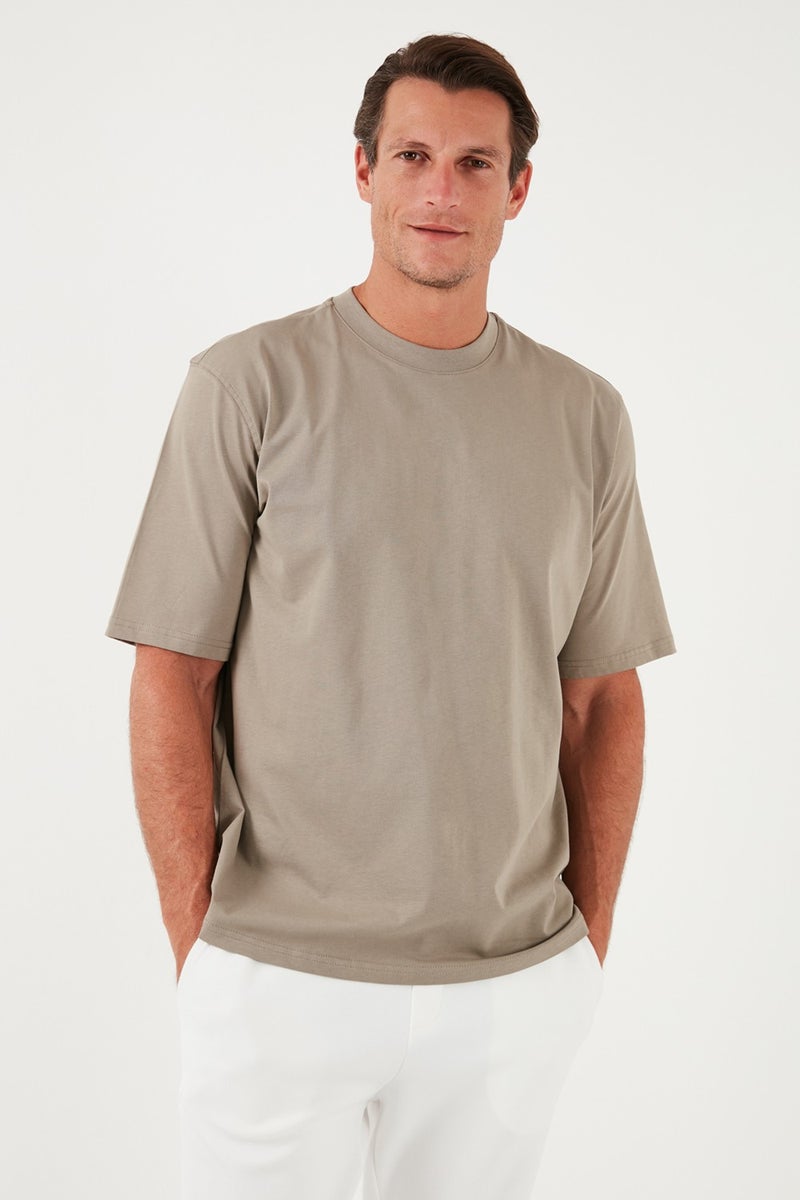 Buratti Cotton Oversize Crew Neck Basic T Shirt Men's T Shirt 5902365  - Image 4