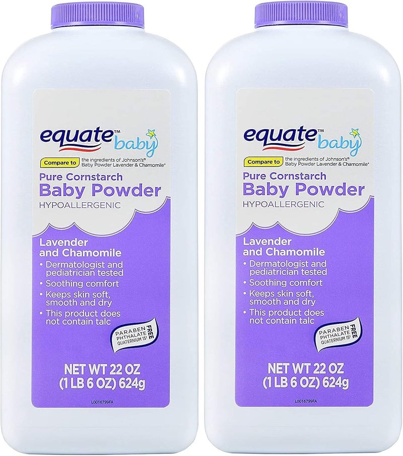 Equate بودرة الأطفال من إيكويت باللافندر والبابونج - عبوتين - Image 1