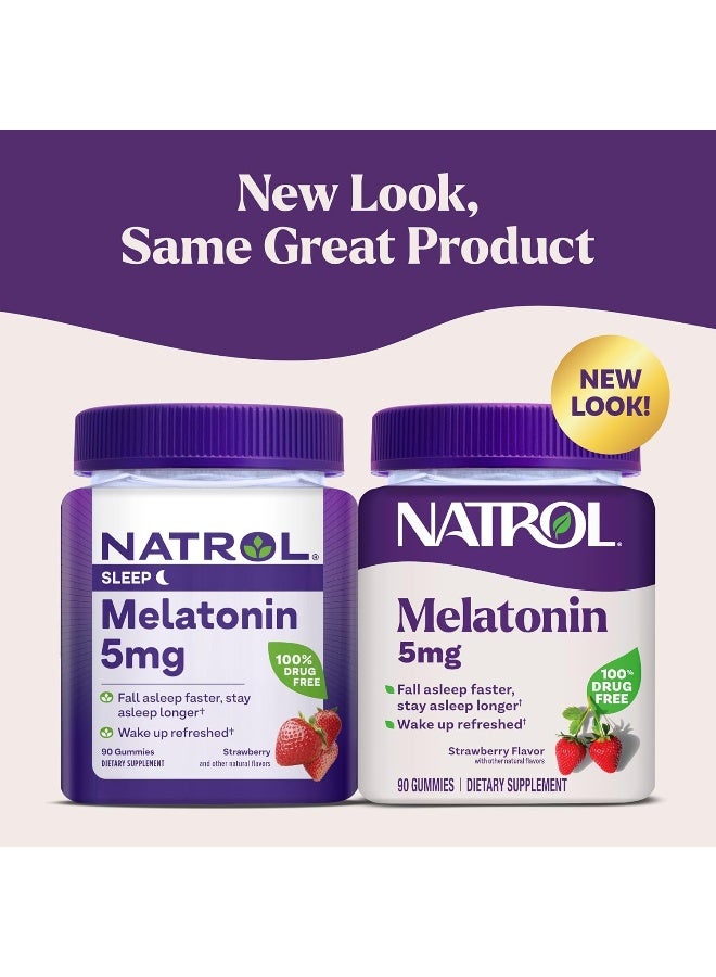 ناترول ميلاتونين للنوم، فراولة، 5 ملغ - 90 جيمي Packaging قد يختلف - Image 2