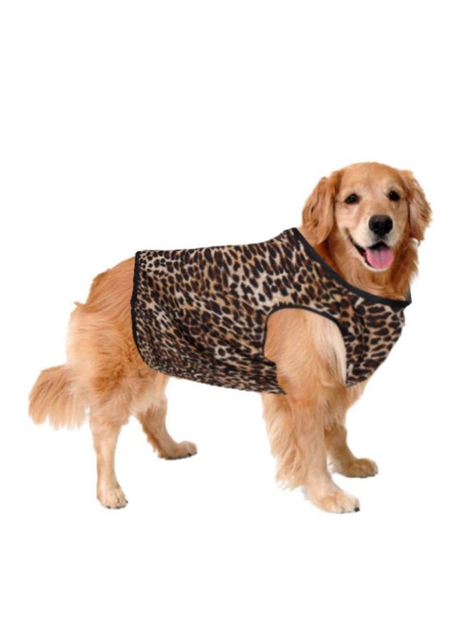 Sage Square Crazy Printed Dog T-Shirt, Trending Dog T-Shirt, Ultra Soft & Light Weight, Comfortable & Breathable Dog Apparel, Trendy Outfit (Xxsmall - 10 Inch) (Cheetah Print)  - Image 1