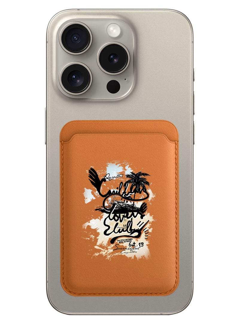 Theodor Magnetic Wallet, Compatible with MagSafe Wallet, for iPhone Wallet, for iPhone 16/15/14/13/12 Series, Not for iPhone 13/12 mini, 3 Card Holder, Vegan Leather, Brown - Lovers club Black - Image 1