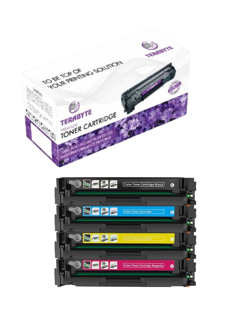 Terabyte - 415A with Latest Chip 4-Color Toner Cartridge set compatible with W2030A W2031A W2033A W2032A 2030A 2031A 2033A 2032A Work with Laserjet Pro M454DN M454DW MFP M479DW M479FDN Printers - Image 1