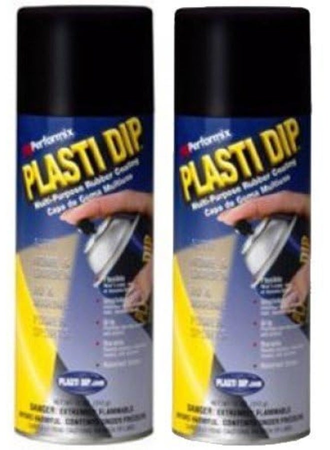 Plasti Dip 2 PACK PLASTI DIP MulitPurpose Rubber Coating Spray BLACK 11oz  - Image 2