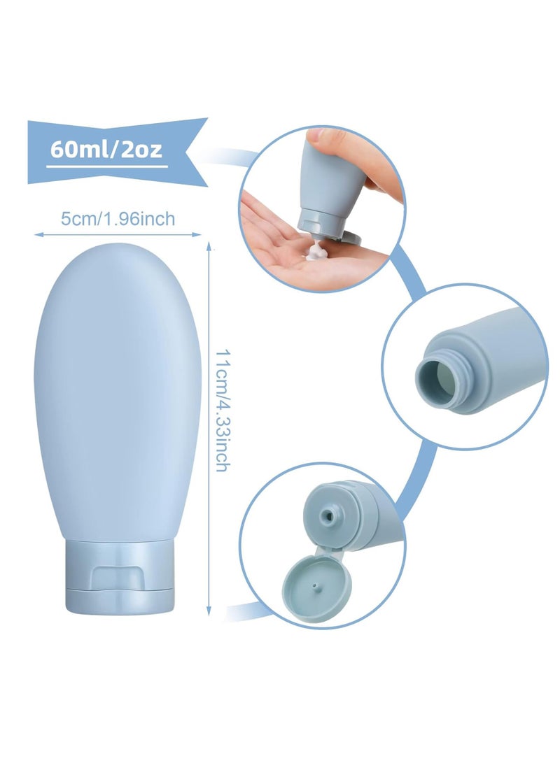 Adando Adando 11Pack Silicone Travel Bottles Set Travel Bottles for Filling Toiletries Refillable Cosmetic Container Kits Leak-Proof Portable Travel Pump Bottle Suitable for Lotion/Shampoo/Skincare - Image 3