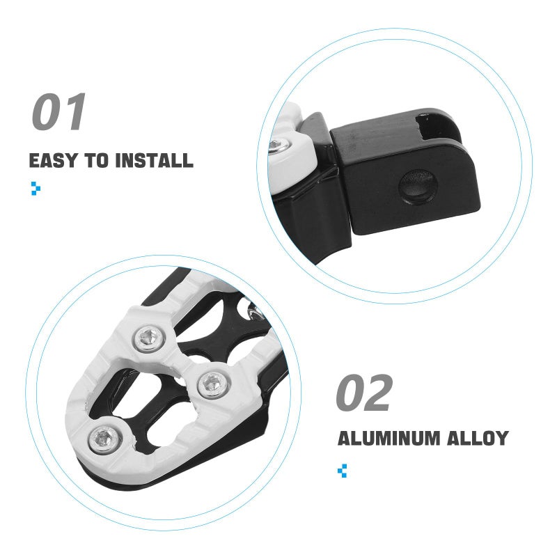 Universal Folding Motorcycle Foot Pegs Aluminum Non Slip Rear Footrest Pedals - Image 4