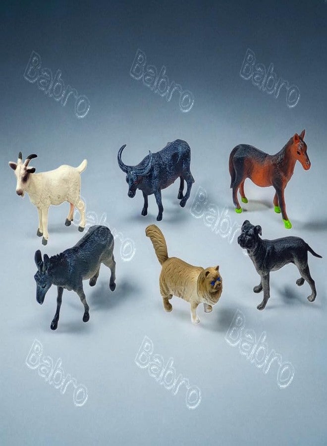 BABRO - 6 Pcs Animal Figure Toy Set for Kids, Farm Animal Playsets, Educational Toy Set for Kids - Image 4