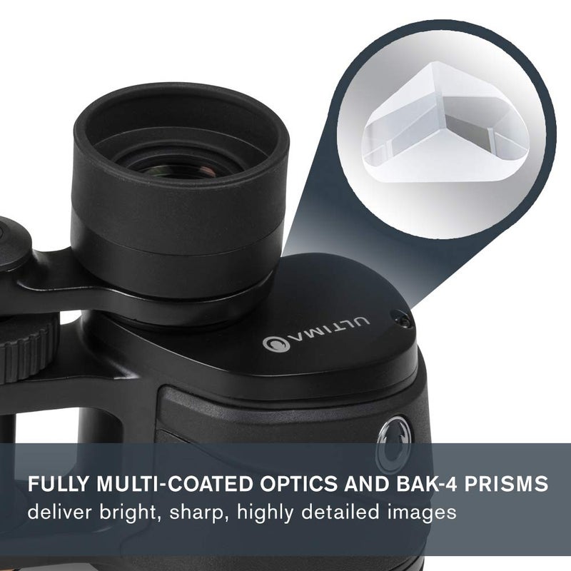 Celestron Celestron – Ultima 8x32 Binoculars – Waterproof & Fogproof – Porro Prism Binoculars for Adults – Fully Multi-Coated Optics and BaK–4 Prisms – Protective Rubber Armoring  - Image 3