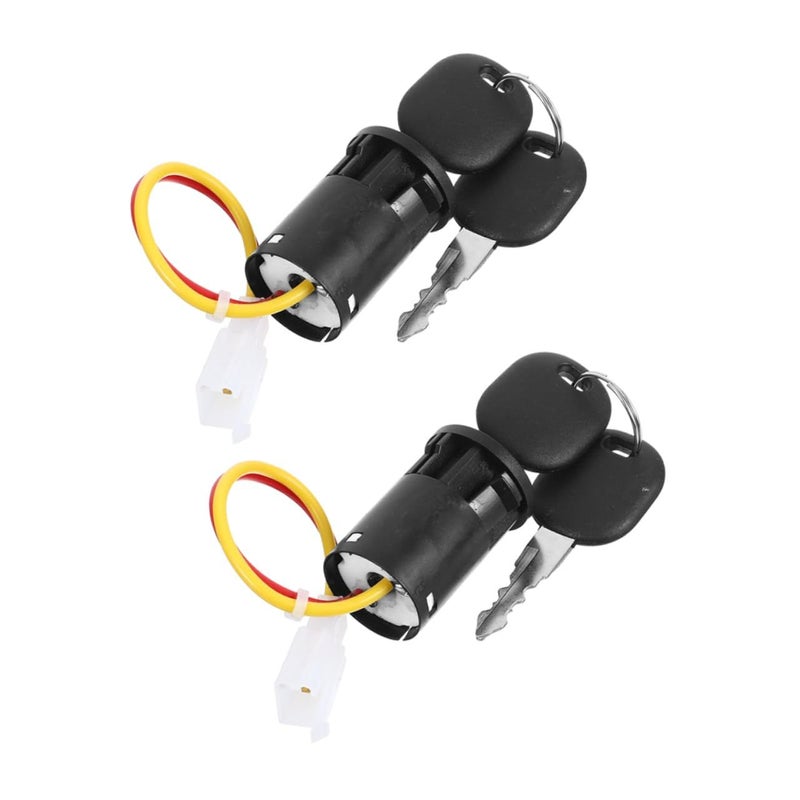 YZ 2pcs Electric Car Ignition Switch Power Activation Key Red Black For Ride On Accessories Quick Start Reliable Durable All Weather - Image 2