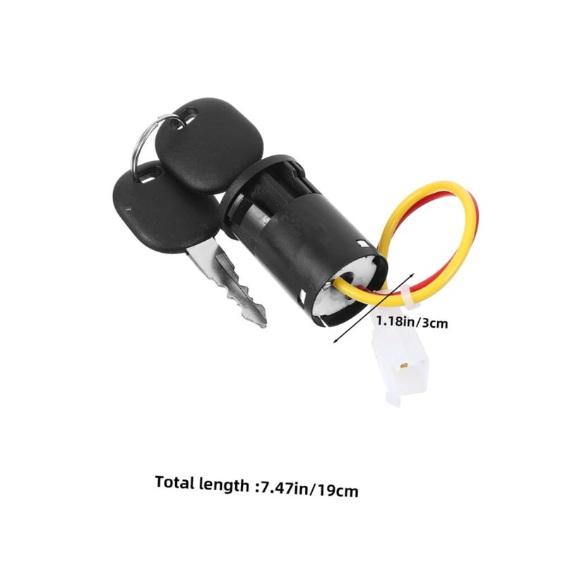 YZ 2pcs Electric Car Ignition Switch Power Activation Key Red Black For Ride On Accessories Quick Start Reliable Durable All Weather - Image 3
