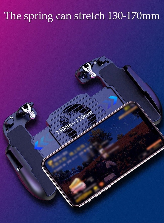 DUNISO 2 in 1 Phone Cooler for Gaming, Fast Phone Cooling Fan Gamepad, Mobile Game Controller, Cellphone Radiator for Mobile Gaming TikTok Live Stream, Fit All Types of iPhone Android Smartphones - Image 4