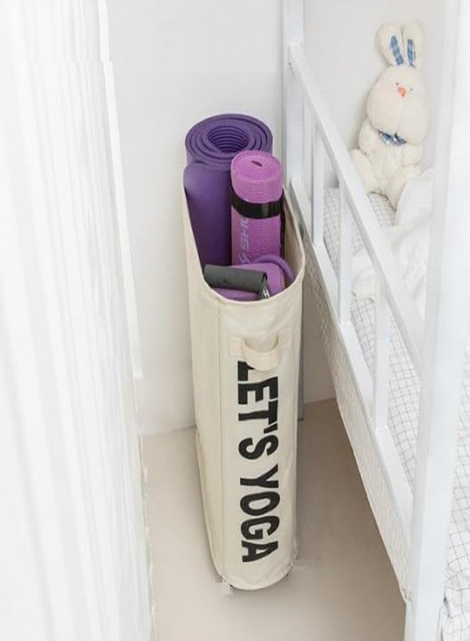 Onprix Yoga Mat Storage Basket Home, Gym Equipment Storage Yoga Mats, Women Men Workout Equipment Organization with Handle, Foldable Oxford Cloth Dirty Clothes Large Capacity Household - Multi - Image 5