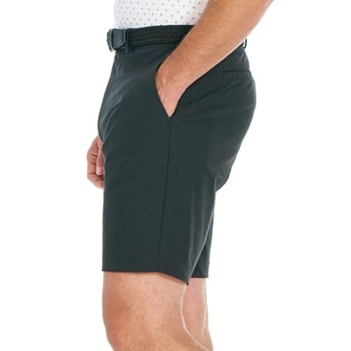 Greg Norman Men’s Stretch Flat Front Lightweight Short - 4-Way Stretch Fabric (Black,34) - Image 2