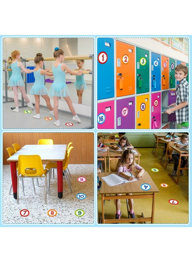 FaCraft 36Pcs Colorful Number Spot Markers Stickers Line Up Spots For Classroom Floor Classroom Lineup Stickers Number Spot Stickers Markers For Teacher Kindergarten Preschool Elementary Classroom - Image 5
