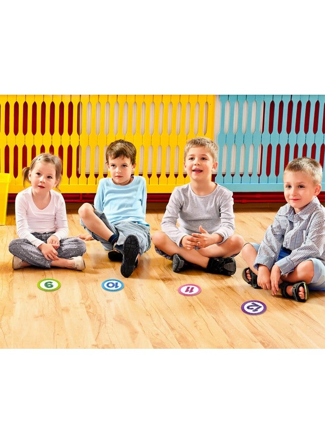 FaCraft 36Pcs Colorful Number Spot Markers Stickers Line Up Spots For Classroom Floor Classroom Lineup Stickers Number Spot Stickers Markers For Teacher Kindergarten Preschool Elementary Classroom - Image 4
