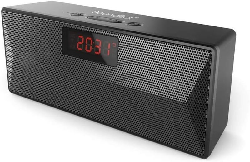 SoundBot Renewed - 8W Bluetooth Portable Speaker With Alarm Clock Wireless Audio Speaker For Home & Travel Black SB1023 - Image 2