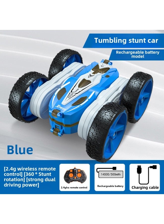 Hot Sale 2.4G Double-sided Stunt Remote Control Car Children's Electric Off-road Rolling Rotating Four-wheel Drive Toy Car Wholesale-Color: 2.4G Rolling Stunt Car * Charging Edition-Proportion:Chinese Color Box  - Image 1