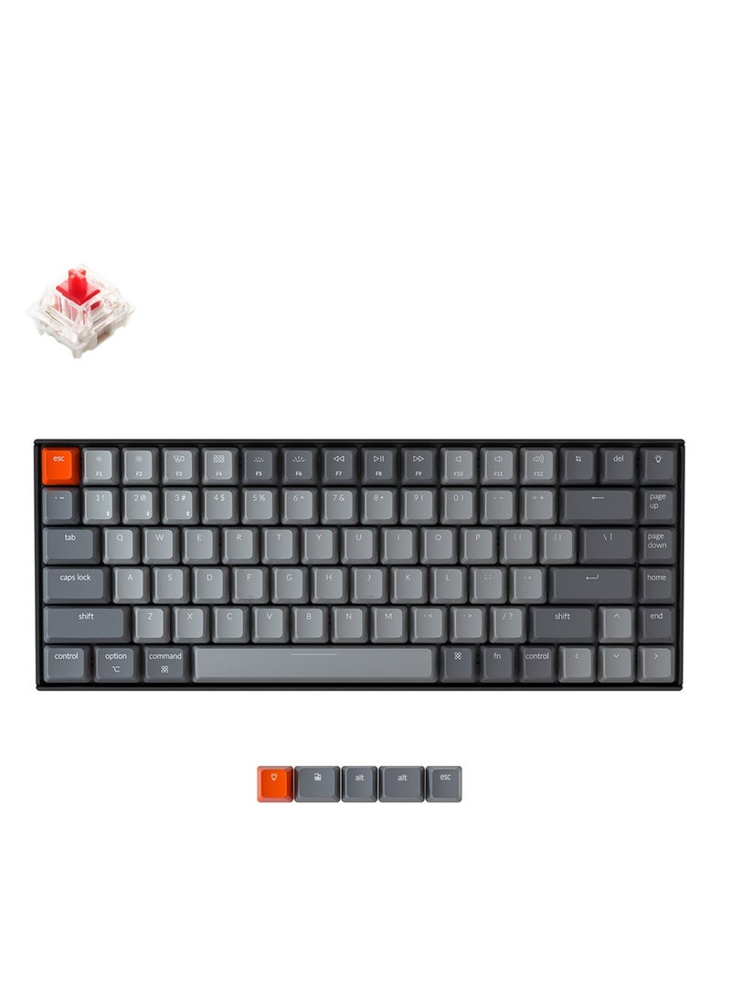 Keychron Keychron K2 ANSI 75% Layout 84 Key , Red Switch RGB Hot-Swap Aluminum Frame Gateron G Pro 