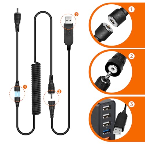 CHolic USB Port Magnetic Power Cord, Snowmobile Helmet Heated Shield Cord 12v USB RCA Plug for Heated Most Electric Shields, Helmet, Visor Port (Kit) - Image 5