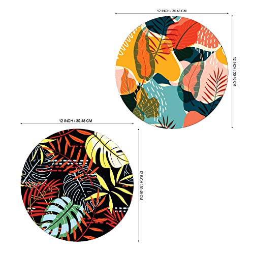 SAF paintings Round Shape Abstract MDF Wall Painting for Living Room 12X12 inch LRB24-L2 - Image 2