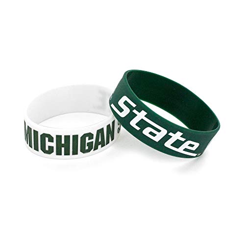 aminco NCAA Michigan State Spartans Silicone Rubber Bracelet Wristbands, 2-Pack - Image 4
