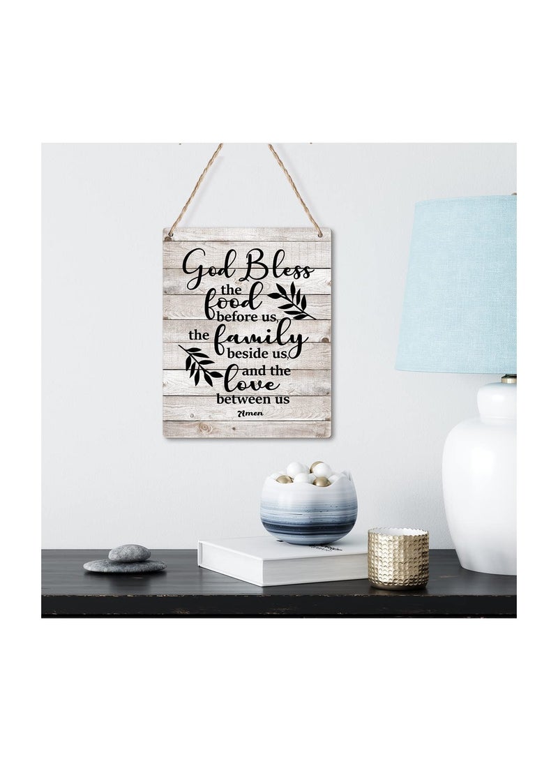 A wooden sign printed with  thanks for food  - Image 3