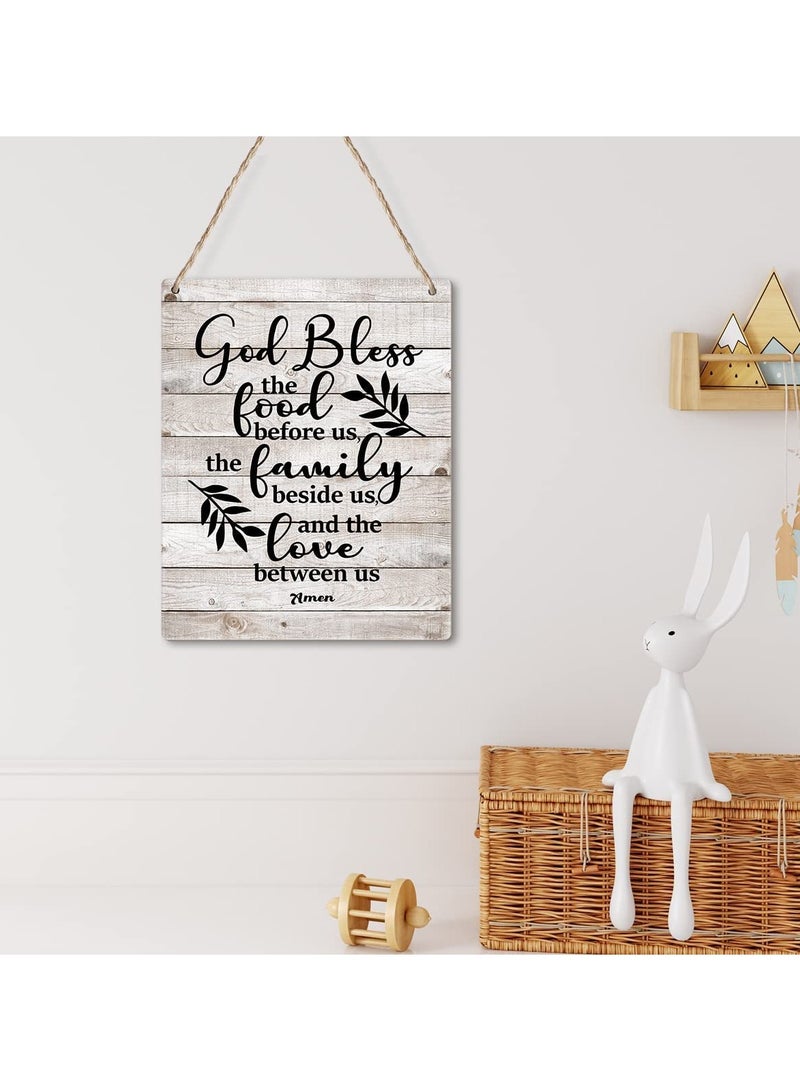 A wooden sign printed with  thanks for food  - Image 4