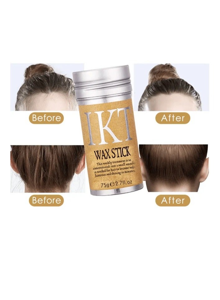 IKT 3 Pcs Hair Wax Stick (75g x 3) – Long-Lasting Hair Pomade Stick for Men & Women, Styling, Smoothing, Anti-Frizz, Flyaway & Edge Control, Perfect for Hair & Wigs - Image 2