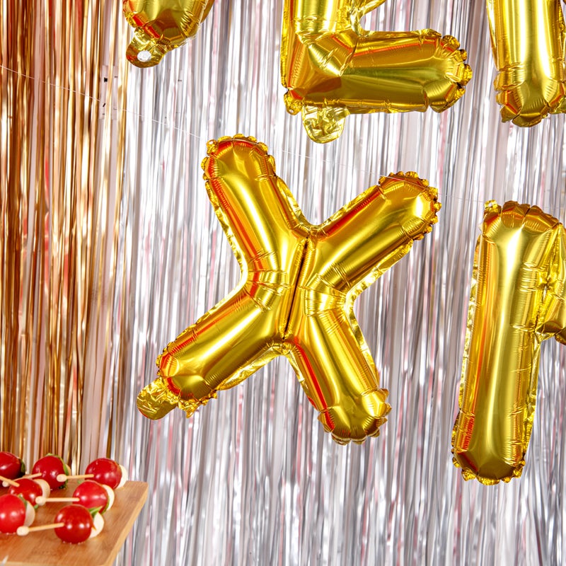 Restaurantware-Balloonify 16 Inch Letter Balloon, 1 Alphabet Party Balloon - Letter X, Self-Sealing, Gold Foil Mylar Balloon, Hanging Loop, Decoration For Birthday, Wedding, Or Graduation - Image 4