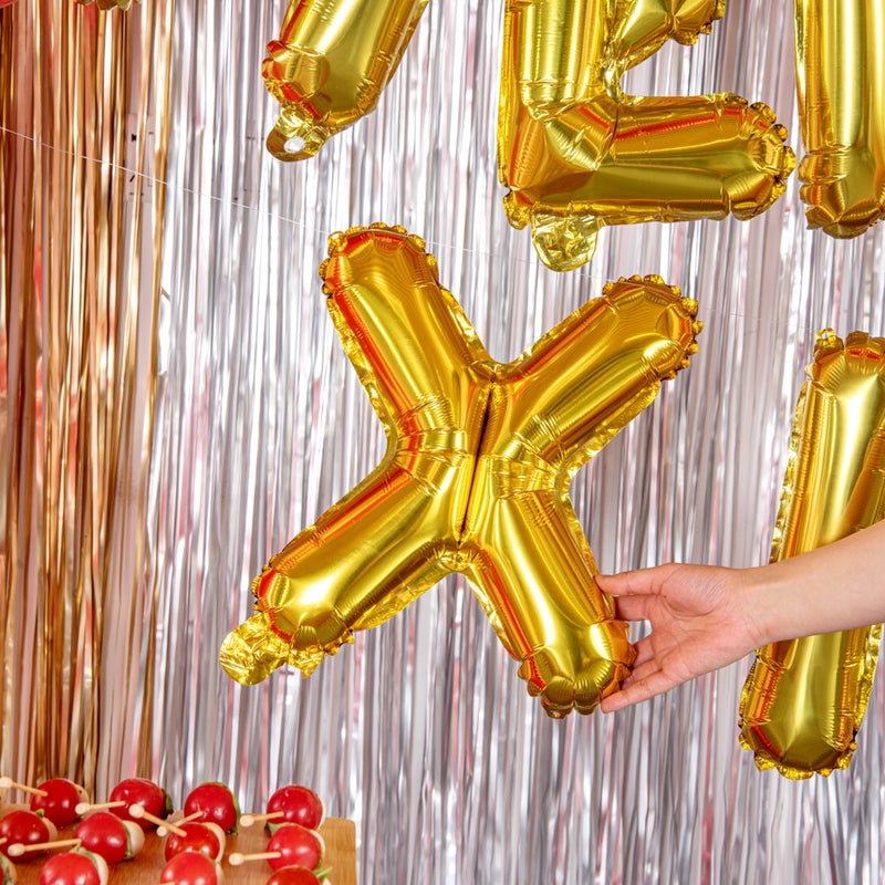 Restaurantware-Balloonify 16 Inch Letter Balloon, 1 Alphabet Party Balloon - Letter X, Self-Sealing, Gold Foil Mylar Balloon, Hanging Loop, Decoration For Birthday, Wedding, Or Graduation - Image 5