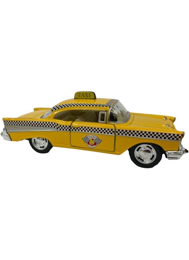 Kinsmart Diecast 1957 Chevrolet Bel-Air Taxi 1 40 Scale With Opening Doors And Pull Back Action Manufactured By Kinsmart  - Image 2