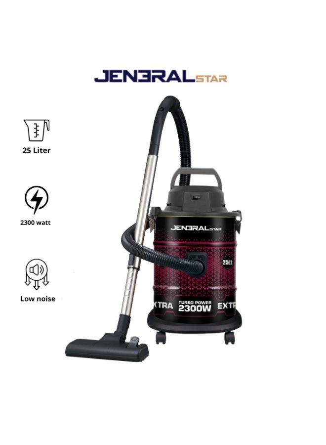 جنرال ستار مكنسة كهربائية أسطوانية من جنرال ستار سعة 25 لترًا، بقوة 2300 واط - JENV-2350 - Image 1