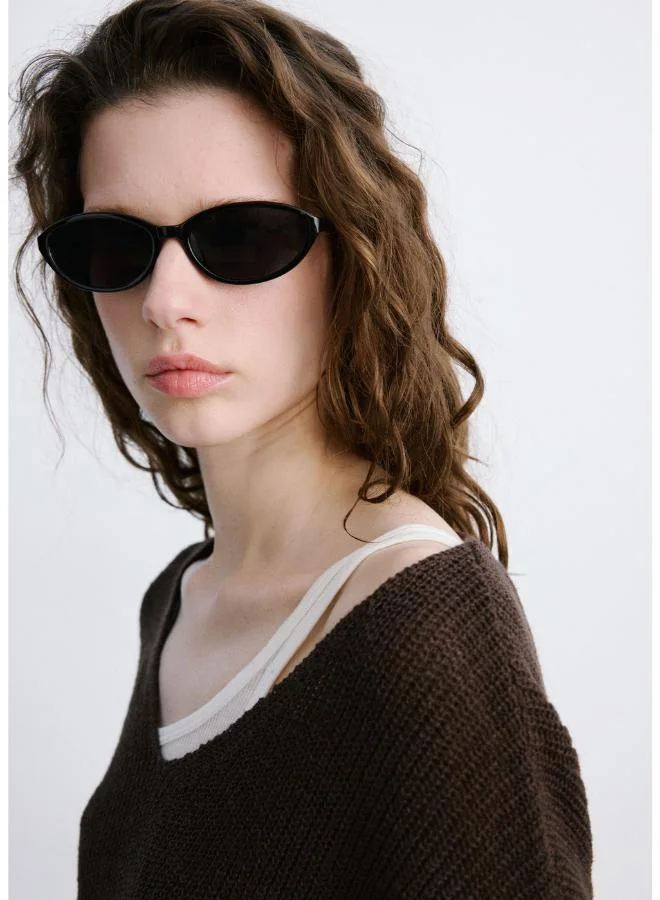 MANGO  V-neck openwork knitted sweater for Women | Best Price UAE