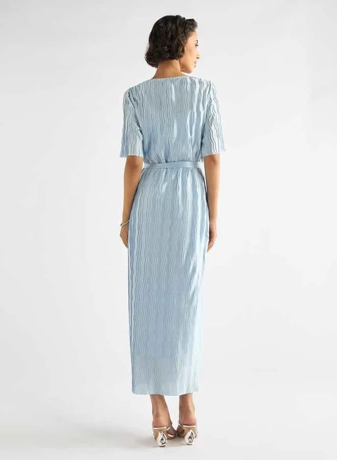 Splash FAV Textured Tie-Waist Dress