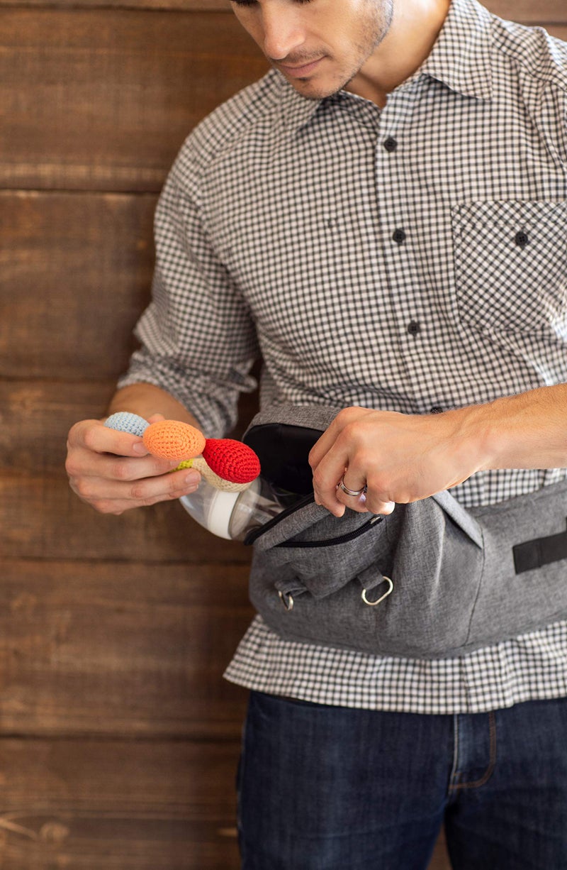 Moby Hip Seat and Baby Carrier for Infants and Toddlers, Designed for Mothers, Fathers, and Caregivers, Supports Children from 12-17 lbs (Grey) - Image 5