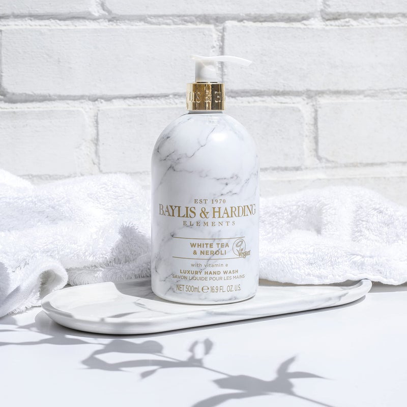 Baylis & Harding صابون يد سائل بايليس وهاردينغ مع موزع، عناصر، شاي أبيض ونيرولي، 16.9 أونصة/500 مل (عبوة 3) - Image 4