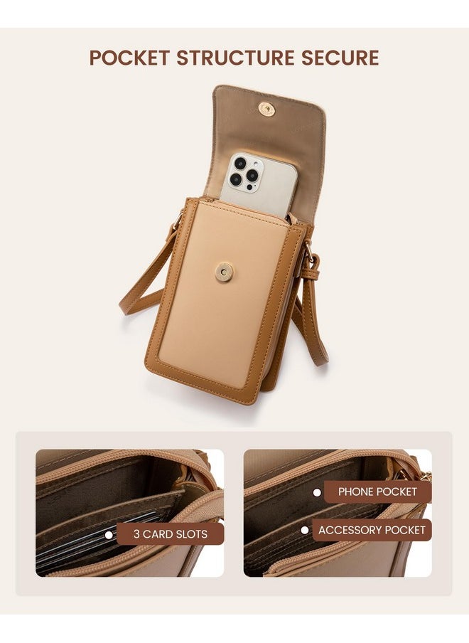 Lovevook Small Crossbody Bags For Women, Leather Phone Bag With Cross Body Strap Mini Purse Wallet With Card Slots  - Image 3