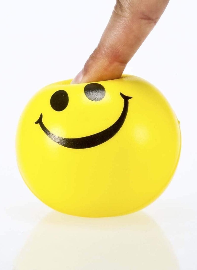 NYVIO Anti Stress Balls,Stress Ball,Stress Relief Ball,Smiley Squeezers,Hand Exercise Balls, Perfect For Relieving Anxiety(3Pack,Yellow)  - Image 2
