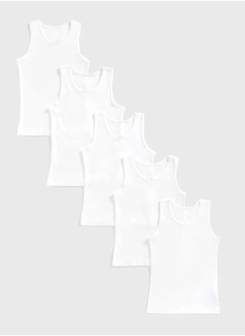 مذركير Kids 5 Pack Sleeveless Vests