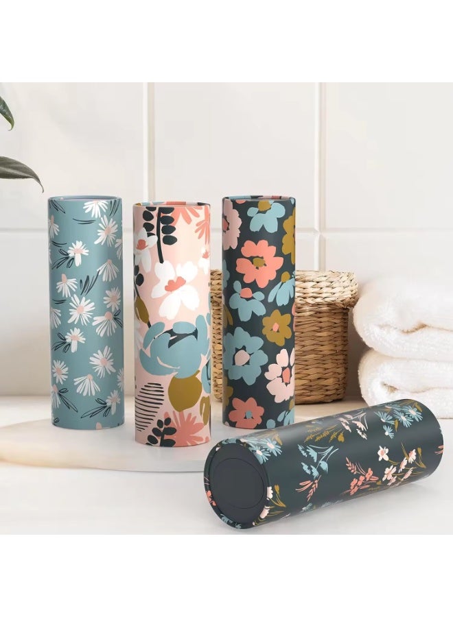 Halamodo Car Tissues Holder 4 Pack with Facial Tissues Travel Tissue Tubes Box Container Fit for Car Cup Holder Car Tissues Cylinder - Image 2