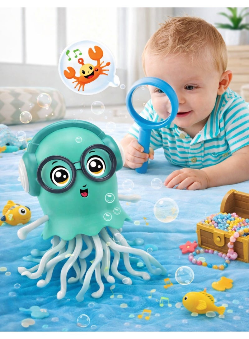F.A.M.S Musical Tummy Time Baby Toy – Sensory Crawling Toy with Music & Moving Tentacles, BPA-Free ABS, Early Learning Development Toy for Infants - Image 3