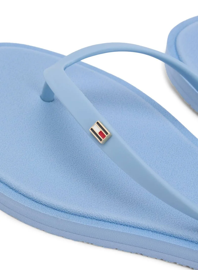 Tommy Hilfiger Faded Light Blue Chic Enamel Flag Flip-Flops for Women | Best Price UAE